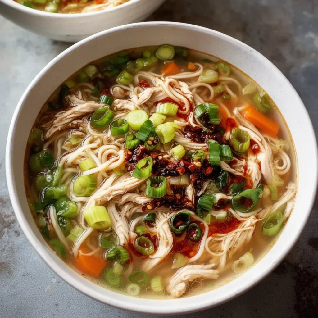 Classic Ginger Garlic Chicken Noodle Soup