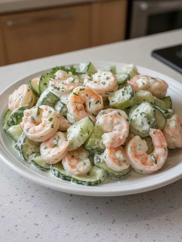Creamy Cucumber Shrimp Salad Recipe
