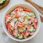 Creamy Cucumber Tomato Onion Salad