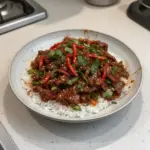 Crispy Chilli Beef Rice