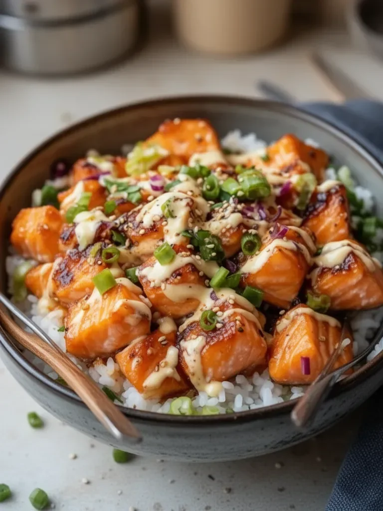 Crispy Salmon and Rice Bowl
