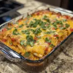 Crockpot Chicken Enchilada Casserole