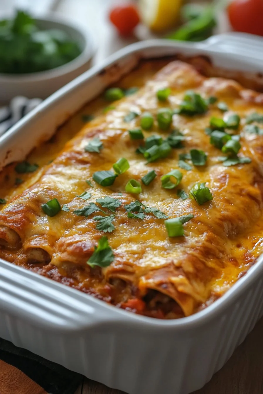 Crockpot Chicken Enchilada Casserole