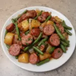 Crockpot Sausage and Green Beans