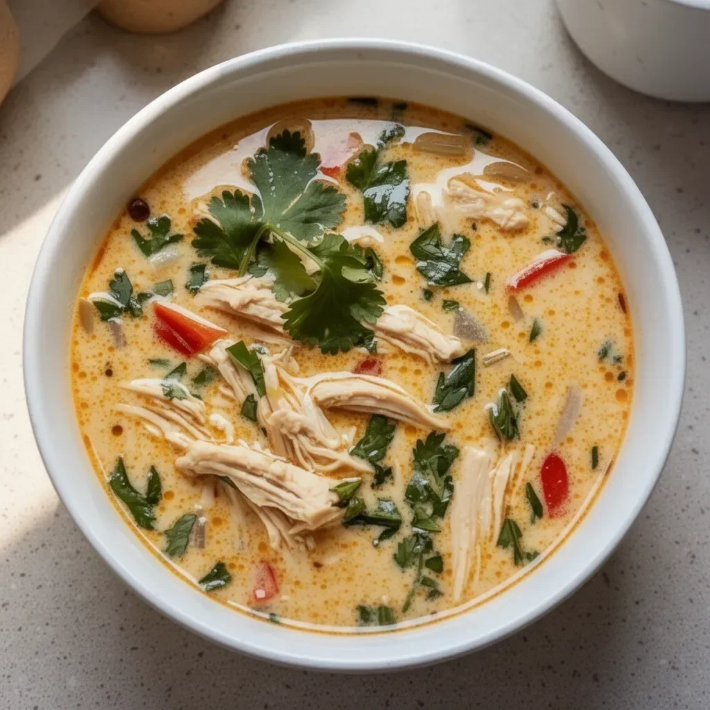 Crockpot Thai Coconut Chicken Soup