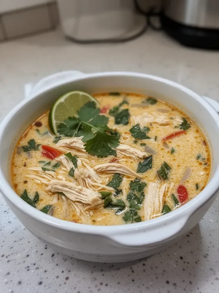 Crockpot Thai Coconut Chicken Soup