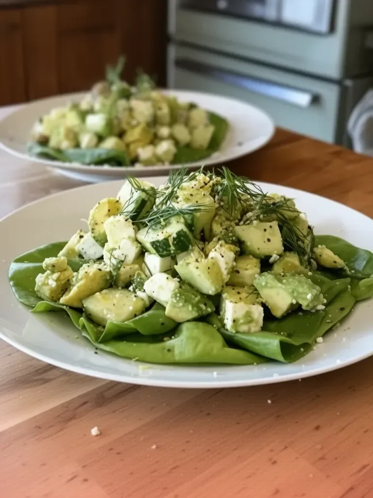 Cucumber Avocado Feta Salad
