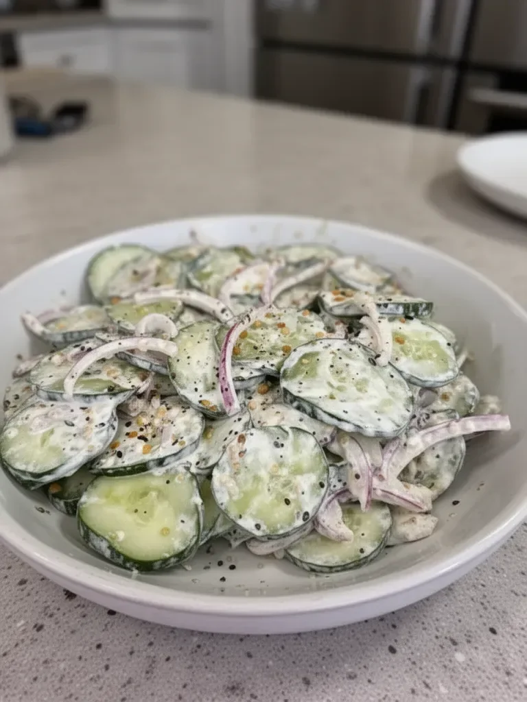 Cucumber Everything Bagel Salad