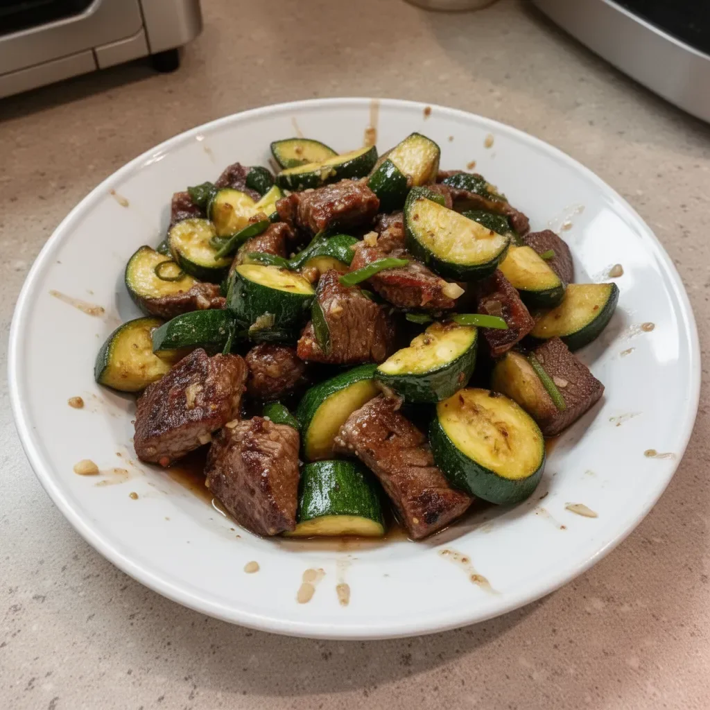 Delicious garlic butter steak bites served on a plate.