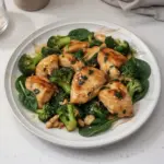 Garlic Chicken with Broccoli and Spinach