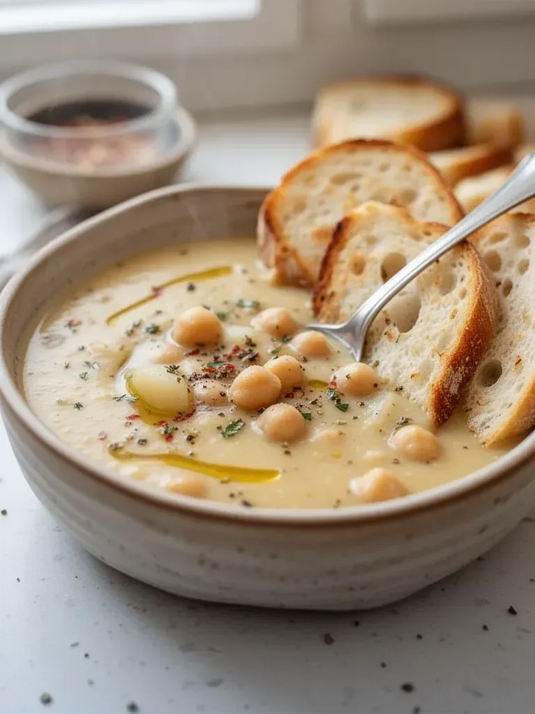 Garlic Chickpea Soup