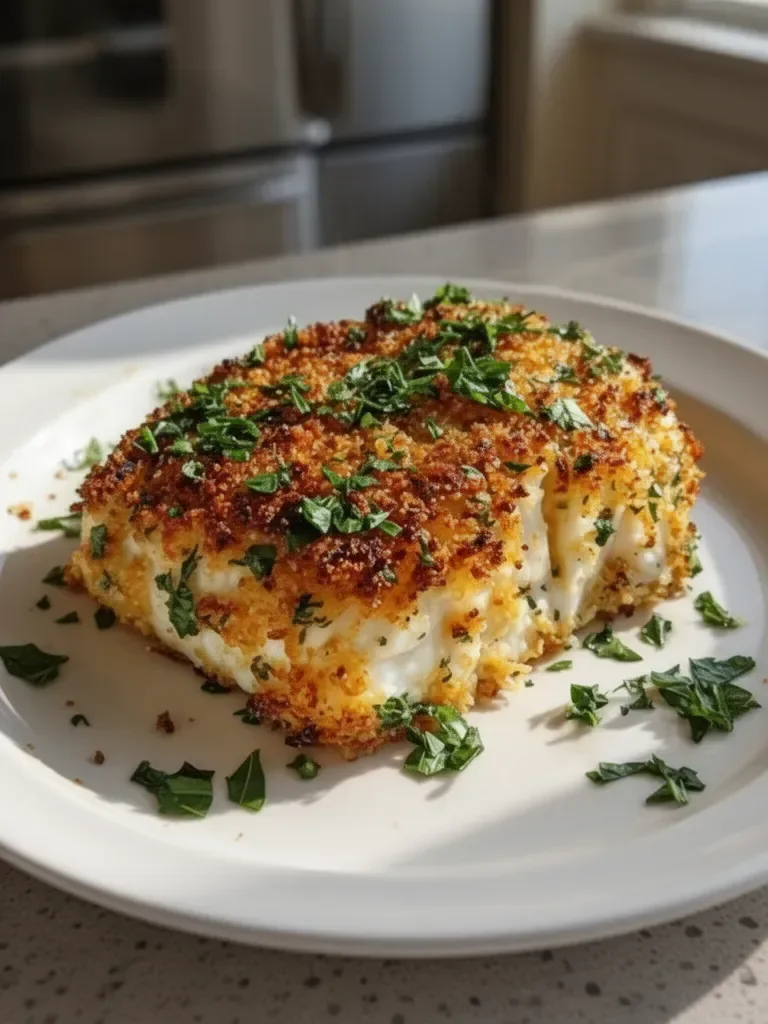 Garlic Parmesan Crusted Halibut