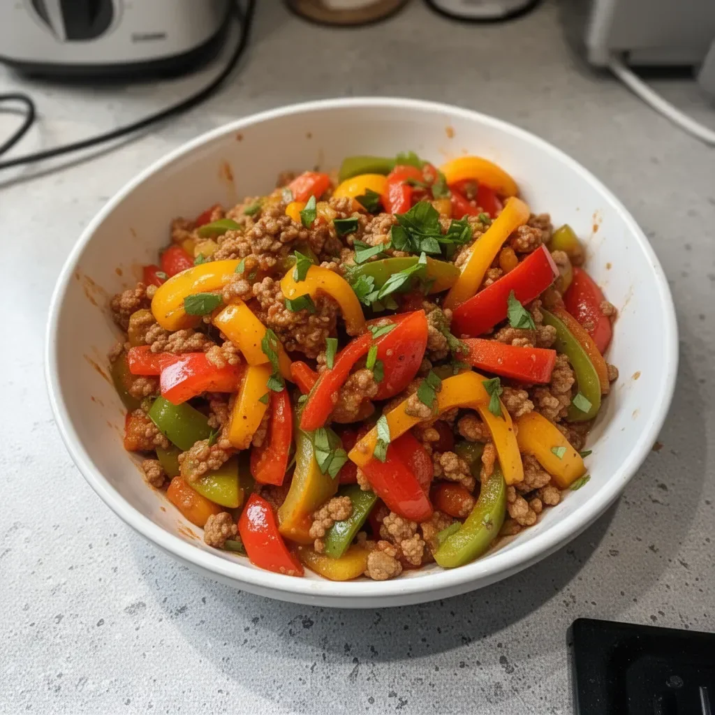 Ground Turkey and Peppers