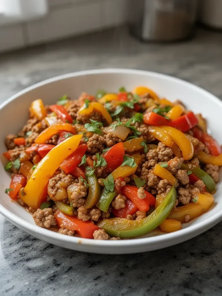 Ground Turkey and Peppers
