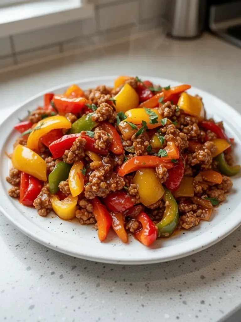Ground Turkey and Peppers