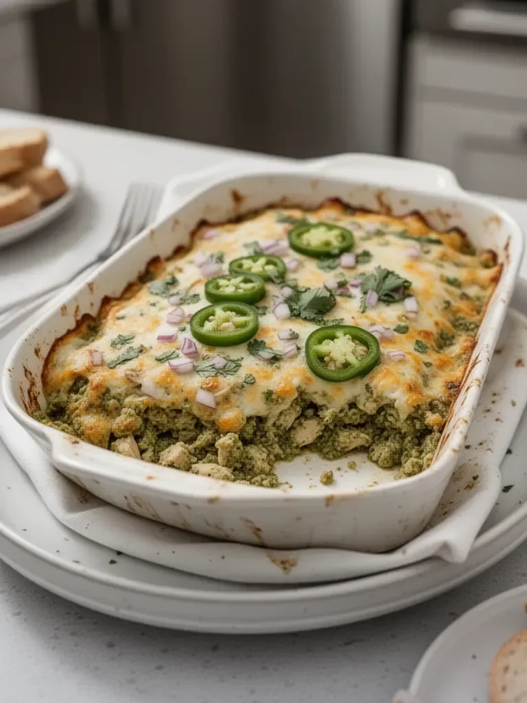 Healthy Salsa Verde Chicken Casserole