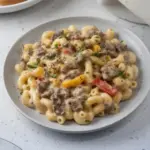 High-Protein Creamy Philly Cheesesteak Mac & Cheese Bliss