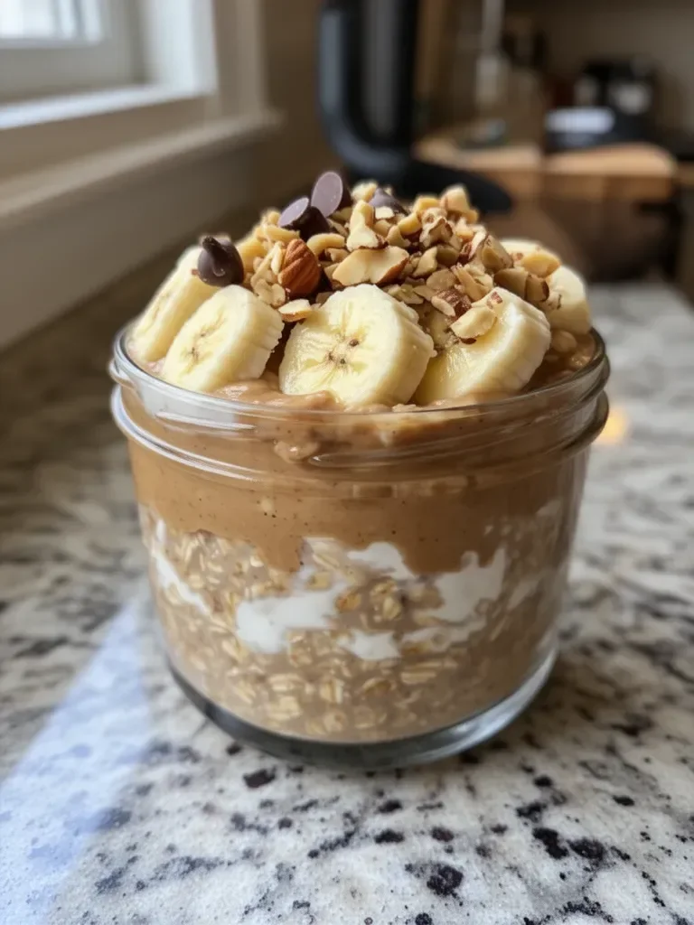 High-Protein Peanut Butter Overnight Oats