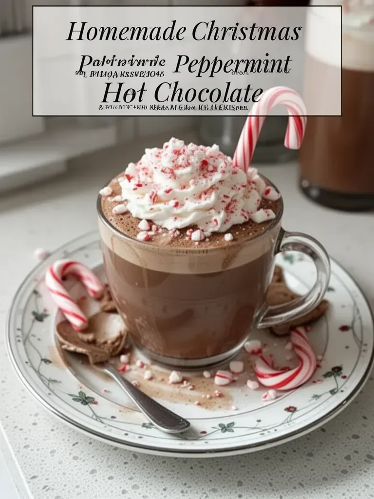 Homemade Christmas Peppermint Hot Chocolate