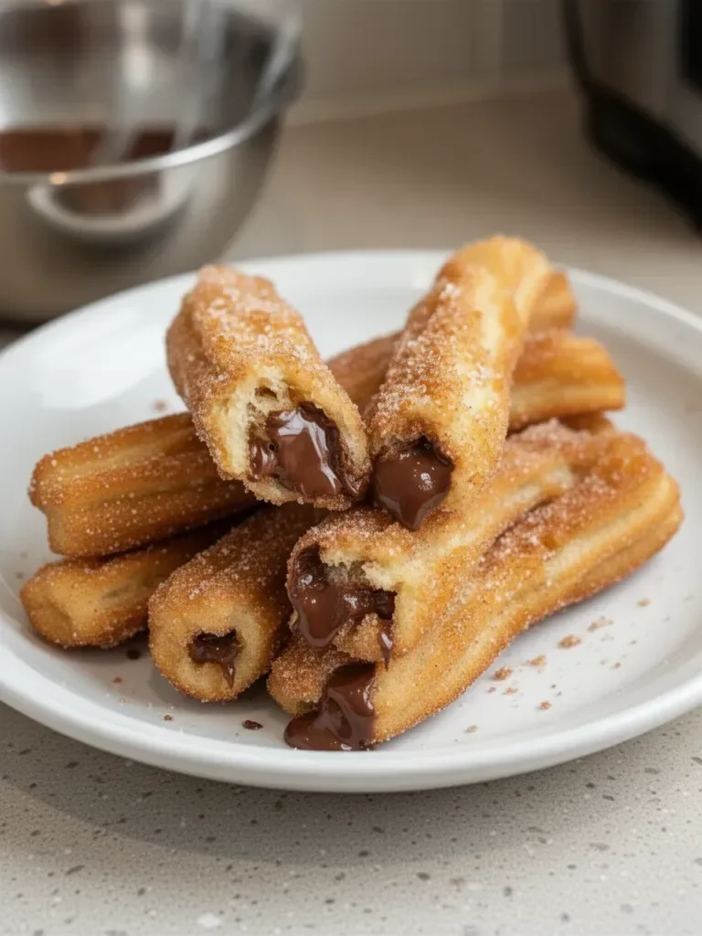 Homemade Churro Bites with Nutella