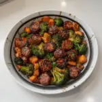 Honey Garlic Sausage and Sweet Potato Sheet Pan Dinner