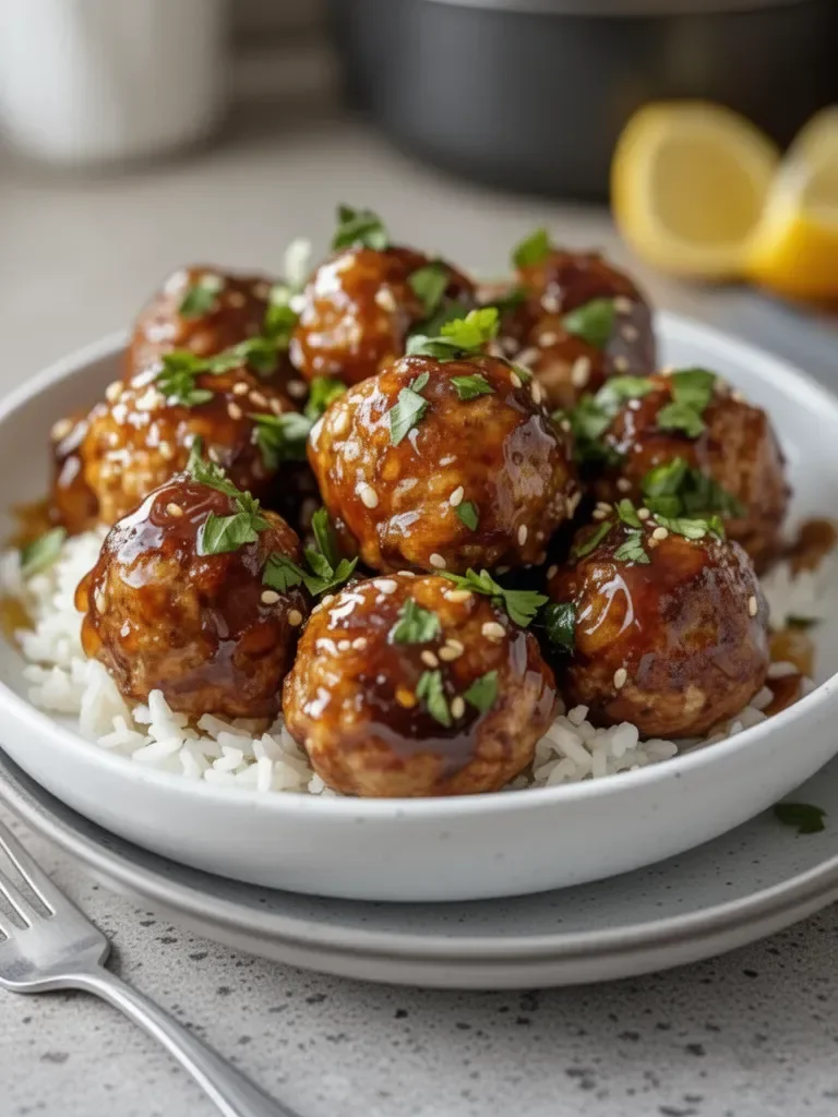 Honey Garlic Turkey Meatballs