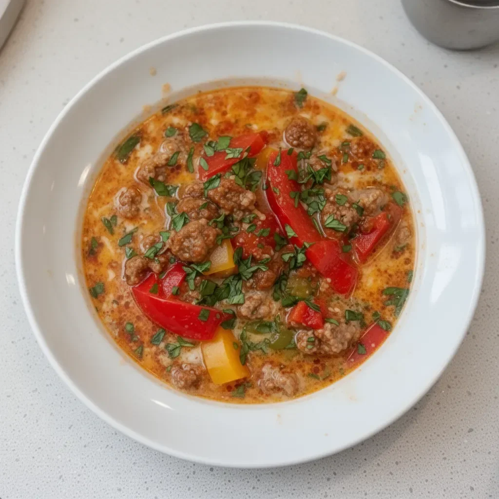 Keto Stuffed Pepper Soup