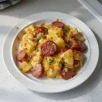 Kielbasa Sausage Cheesy Potato Casserole