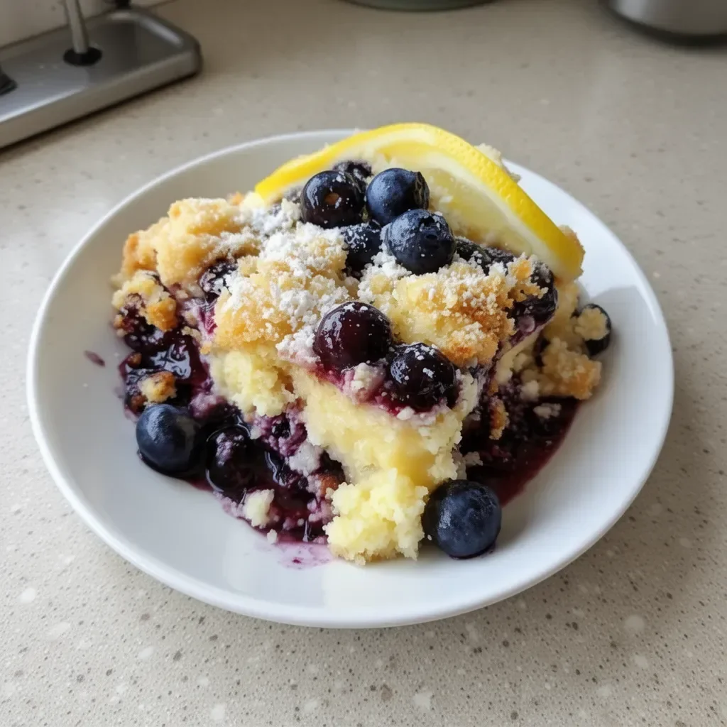 Lemon Blueberry Cheesecake Dump Cake