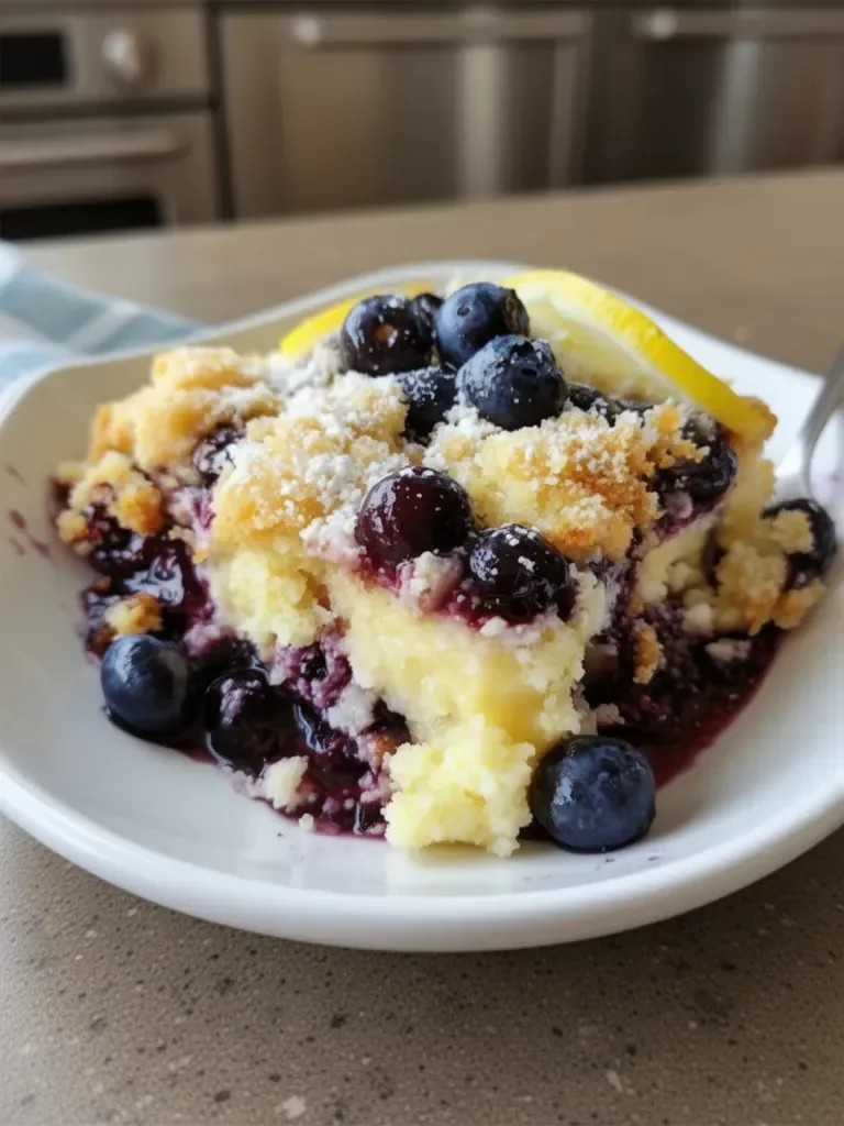 Lemon Blueberry Cheesecake Dump Cake