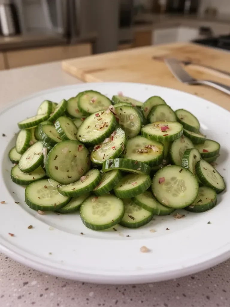 Low Carb Apple Cider Vinegar Cucumber Salad