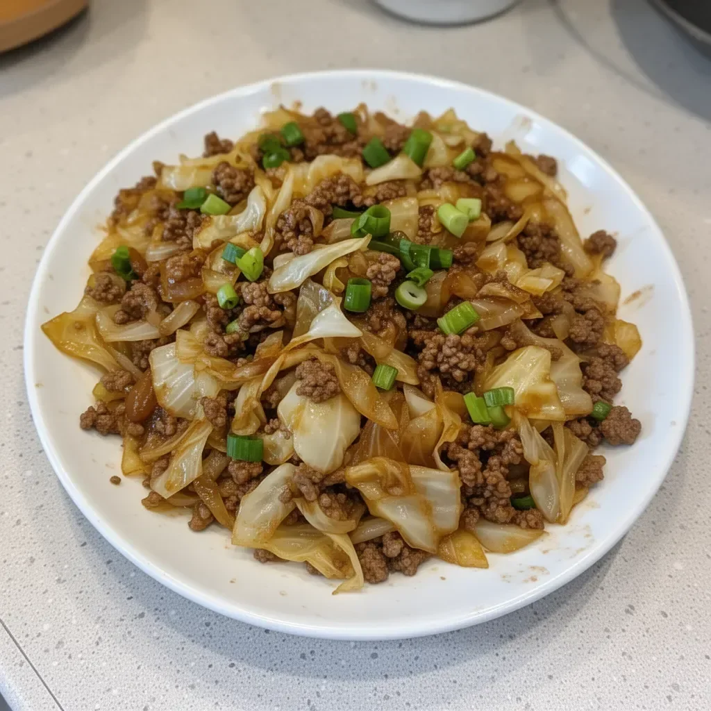 Low-Carb Ground Beef and Cabbage