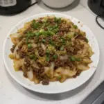 Low-Carb Mongolian Ground Beef and Cabbage