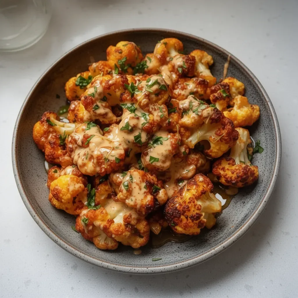 Moroccan Cauliflower with Tahini-Honey