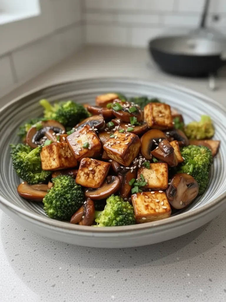 Mushroom and Tofu Stir-Fry