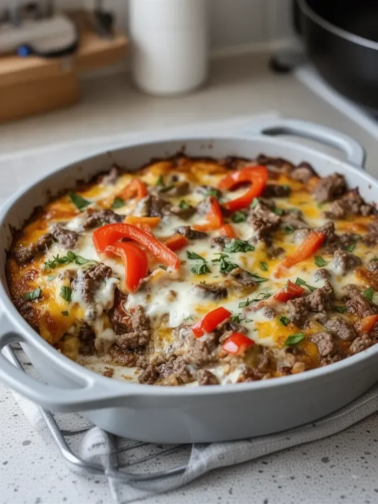 Philly Cheesesteak Skillet