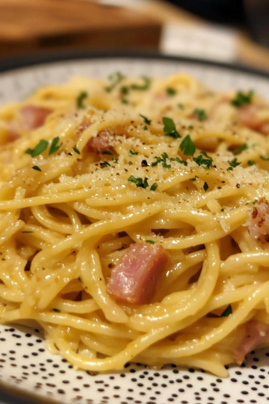 Quick Leftover Ham Carbonara
