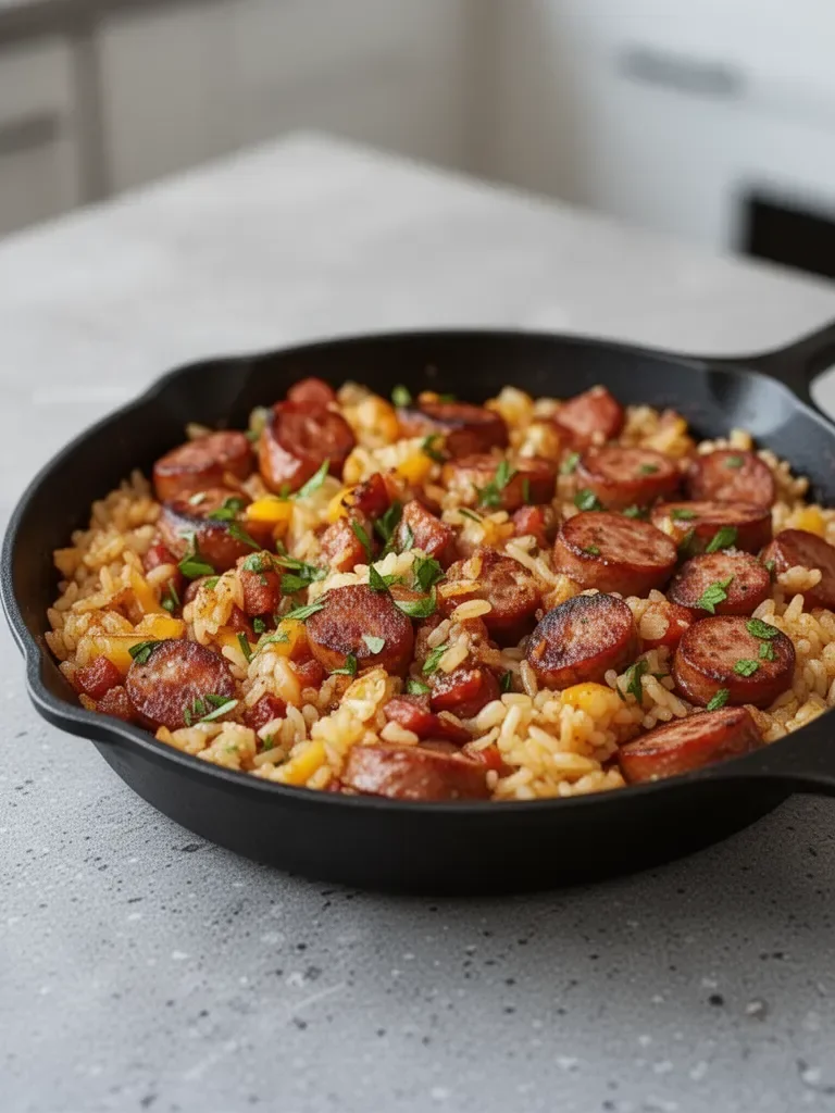 Sausage and Rice Skillet: A Flavor-Packed One-Pan Meal