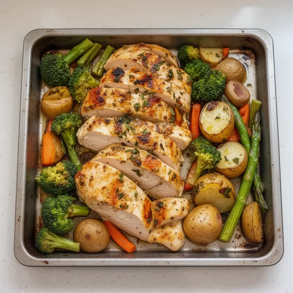 Sheet Pan Garlic Butter Chicken and Veggies