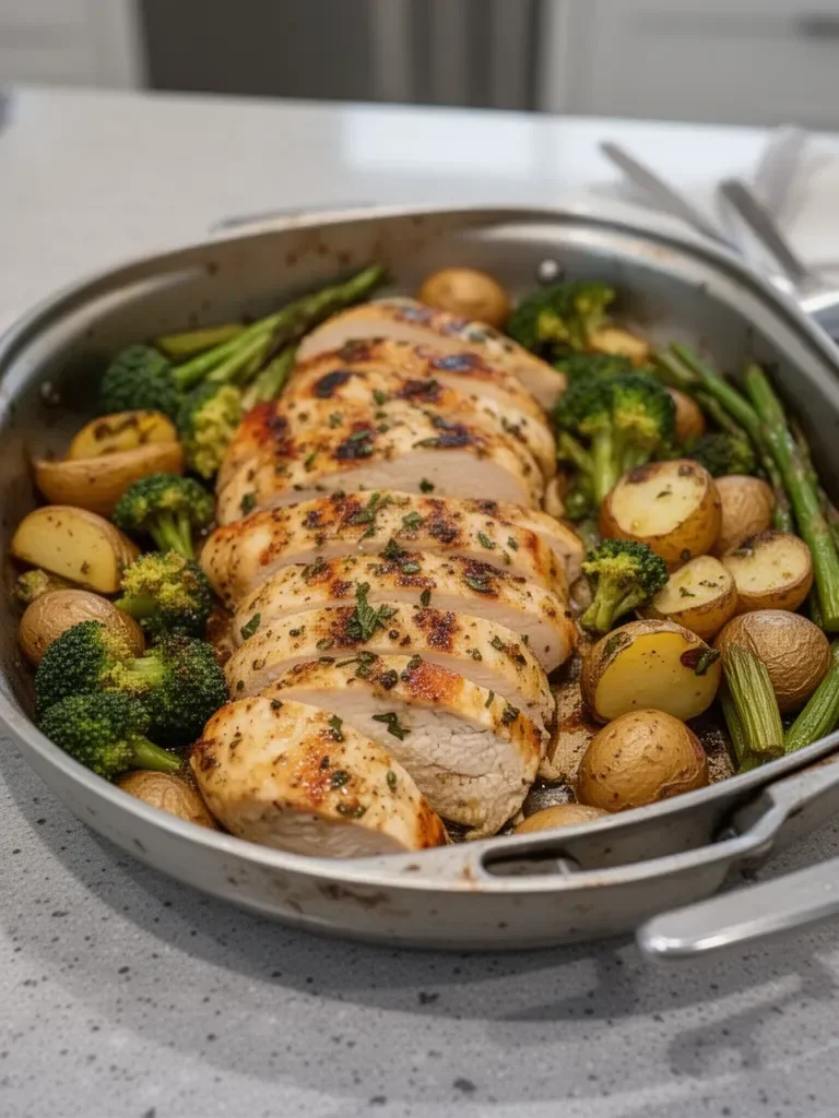 Sheet Pan Garlic Butter Chicken and Veggies