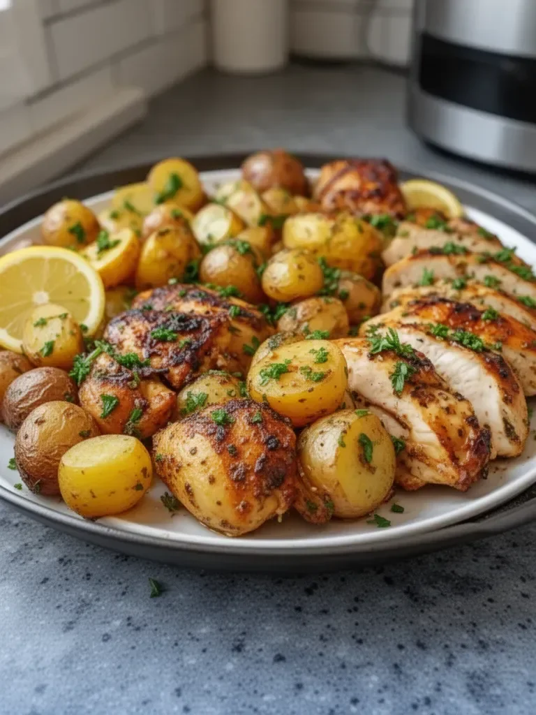 Sheet Pan Lemon Balsamic Chicken and Potatoes Made Easy!