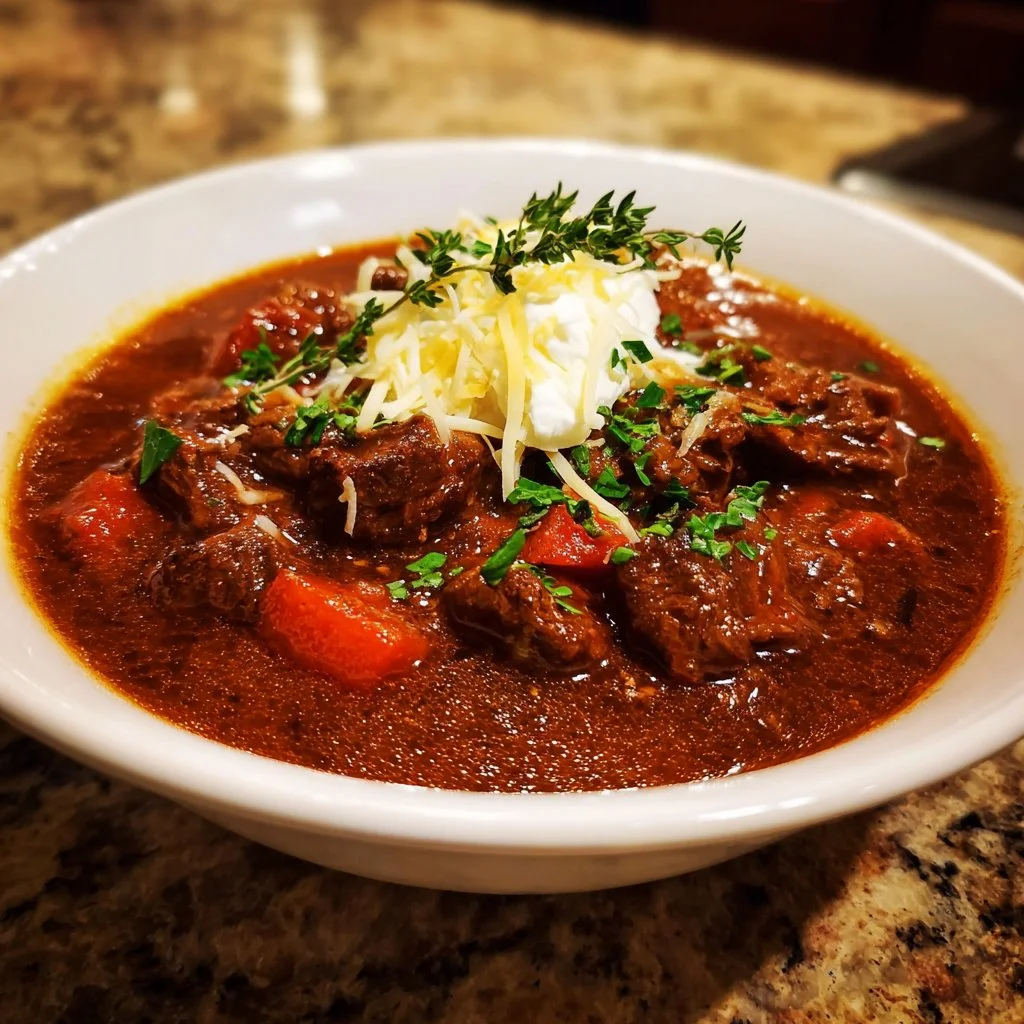 Delicious Slow Cooker Beef Manhattan dish served on a plate