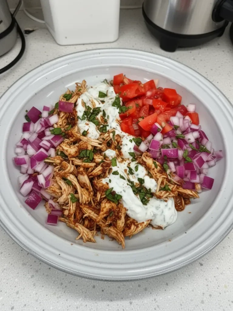 Slow Cooker Chicken Shawarma