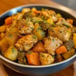 Slow Cooker Garlic Butter Chicken and Veggies