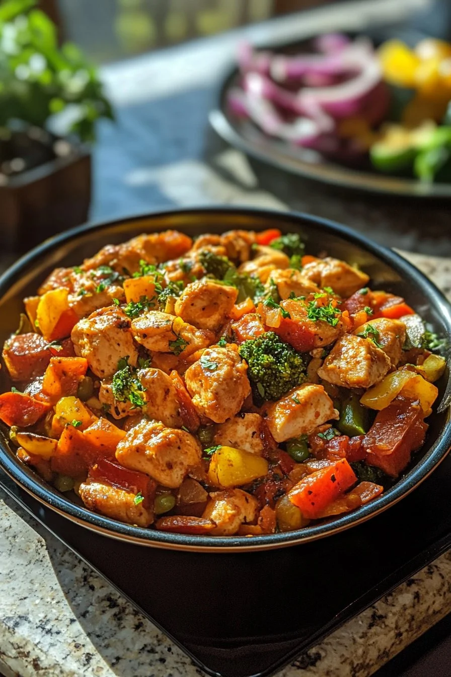 Slow Cooker Garlic Butter Chicken and Veggies