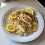 Slow Cooker Lemon Herb Chicken and Rice