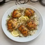 Slow Cooker Lemon Herb Chicken & Rice