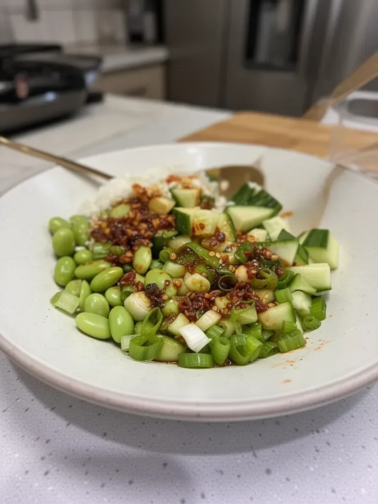 Spicy Cucumber Edamame Salad