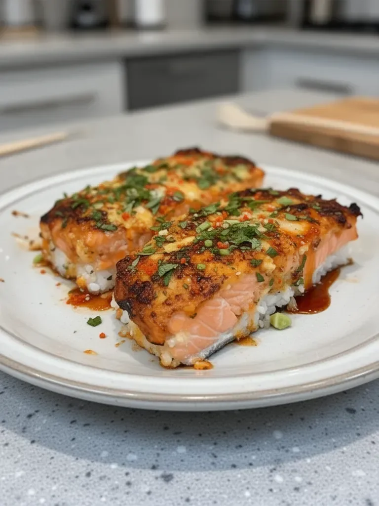 Spicy Salmon Sushi Bake Recipe