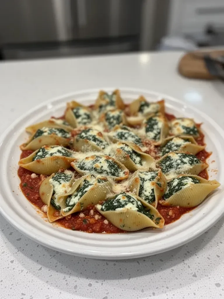 Spinach and Ricotta Stuffed Shells